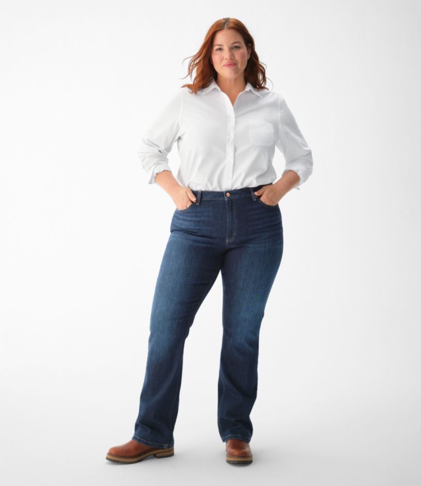 Women's Wrinkle-Free Pinpoint Oxford Shirt, Long-Sleeve Relaxed Fit - US 0927