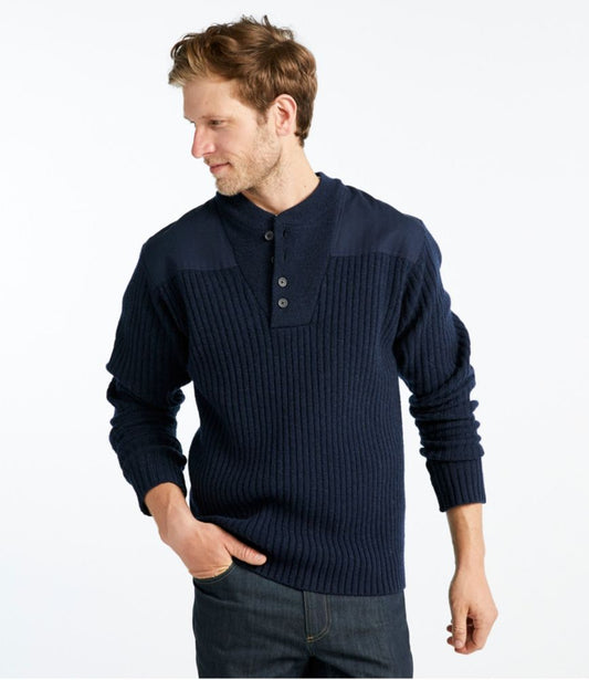 Men's Commando Sweater, Henley - US 2191