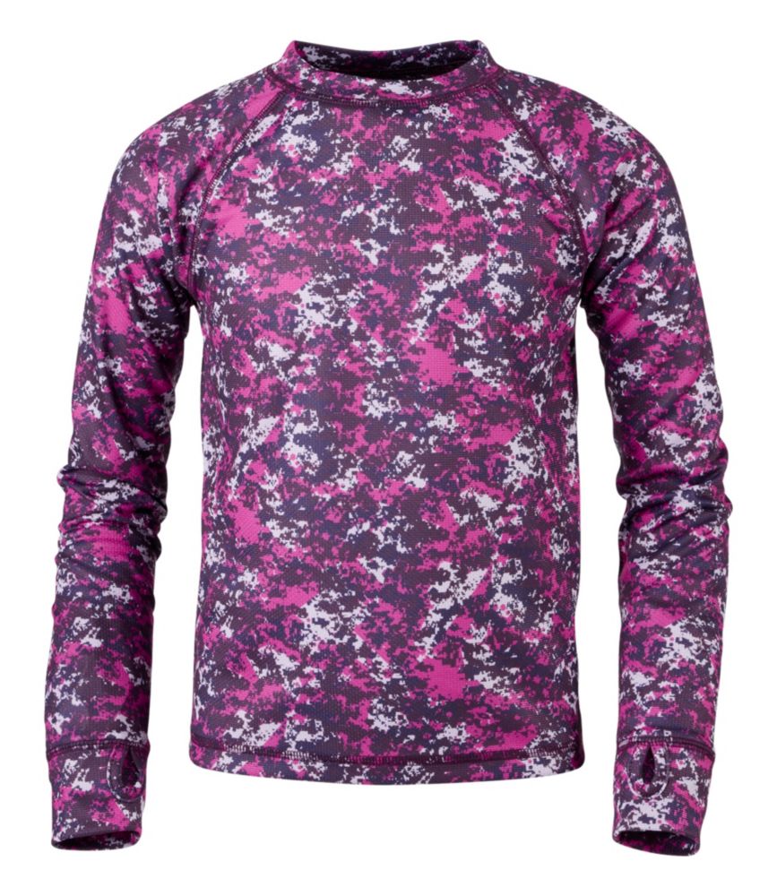 Kids' Wicked Warm Midweight Long Underwear, Top Print - US 7743