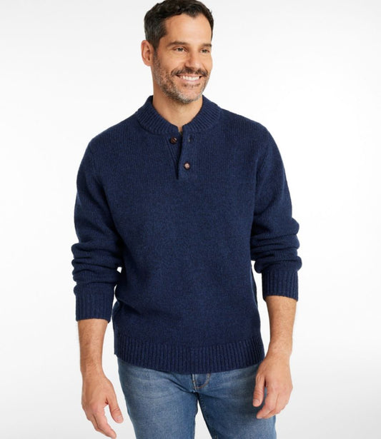 Men's L.L.Bean Classic Ragg Wool Sweater, Henley - US 4406