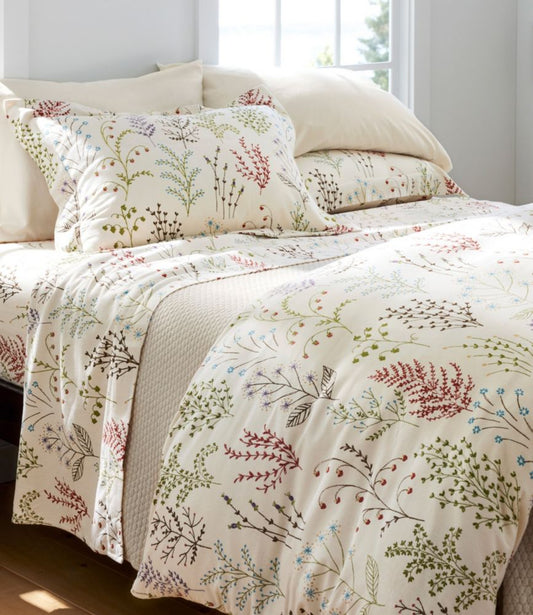 Botanical Floral Flannel Comforter Cover Collection - US 0812