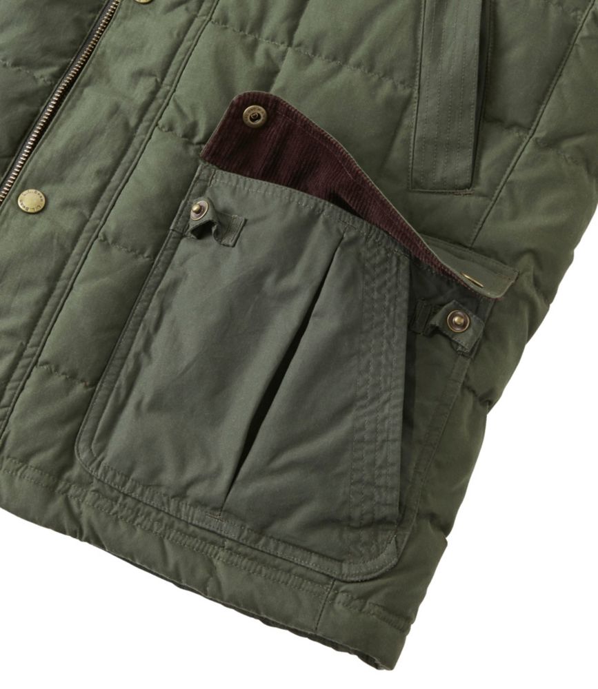 Men's L.L.Bean Upcountry Waxed Cotton Down Vest - US 6029