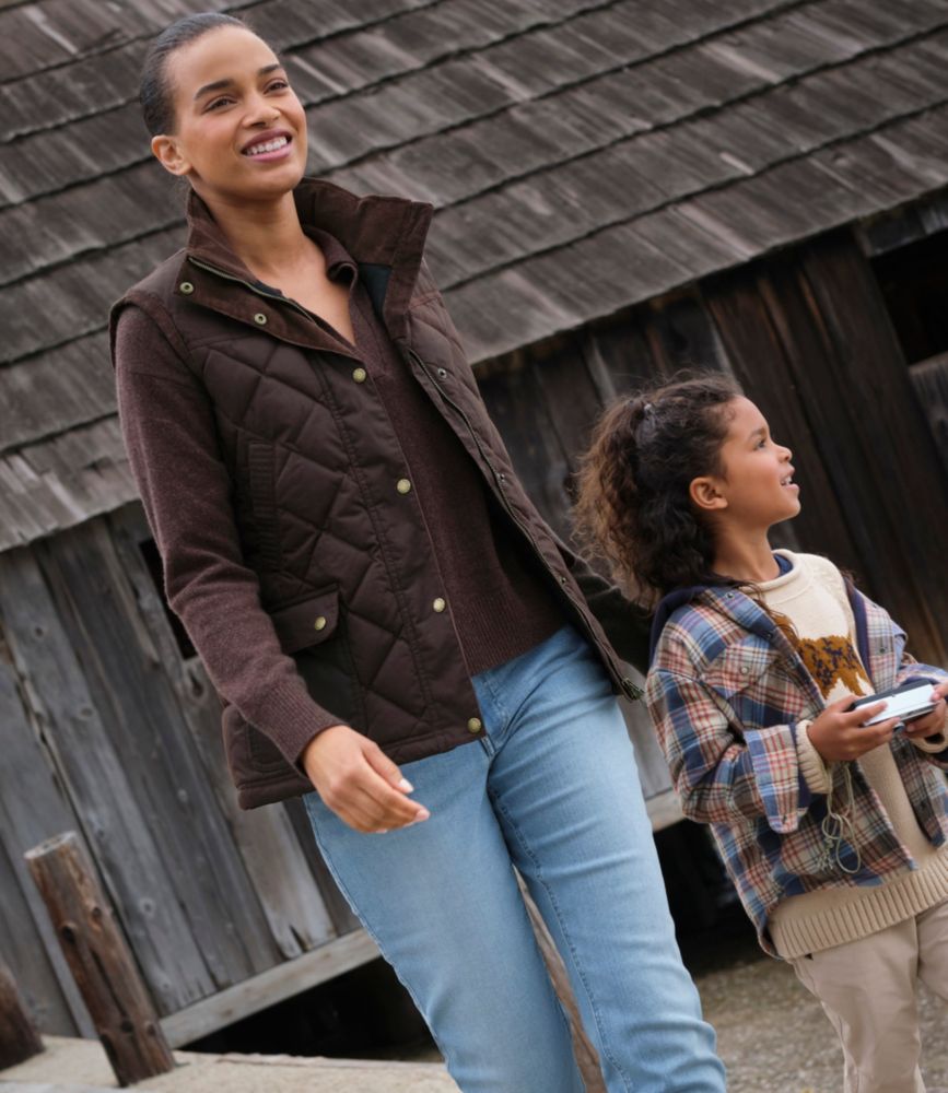 Women's L.L.Bean Upcountry Waxed Cotton Down Vest - US 4155