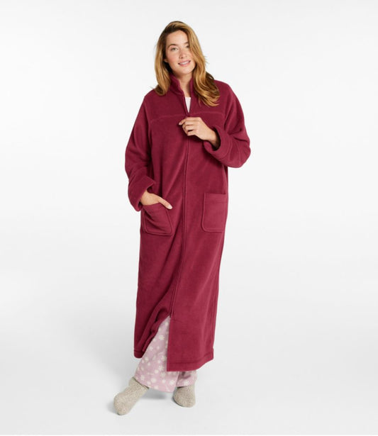 Women's Winter Fleece Robe, Zip-Front - US 8513