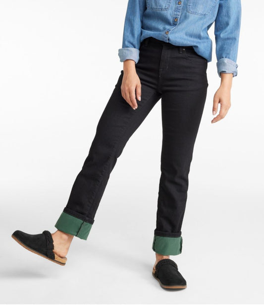 Women's True Shape Jeans, High-Rise Straight-Leg Fleece-Lined - US 0977