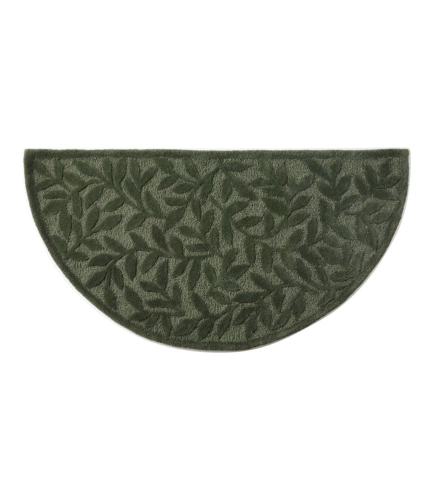 Wool Hearth Rug, Crescent, Leaf - US 4865