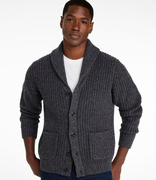 Men's L.L.Bean Classic Ragg Wool Sweater, Cardigan - US 3186
