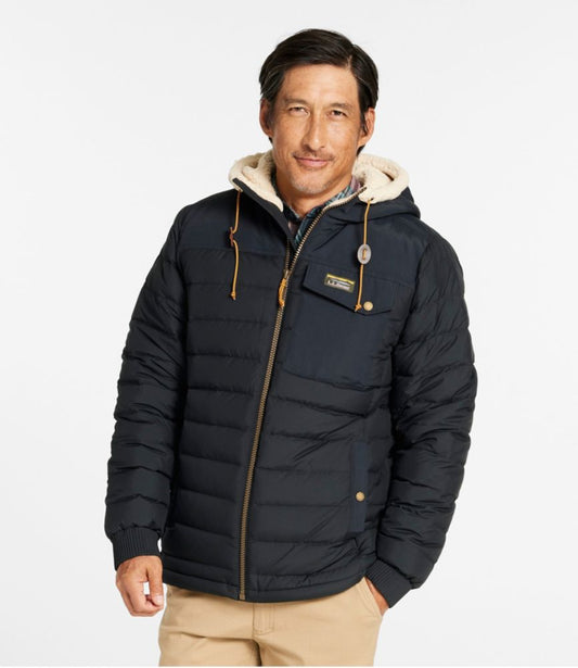 Men's Mountain Classic Down Hooded Jacket, Sherpa-Lined - US 9535