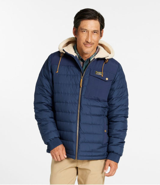 Men's Mountain Classic Down Hooded Jacket, Sherpa-Lined - US 0269