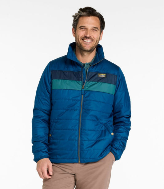 Men's Mountain Classic Puffer Jacket, Colorblock - US 4946