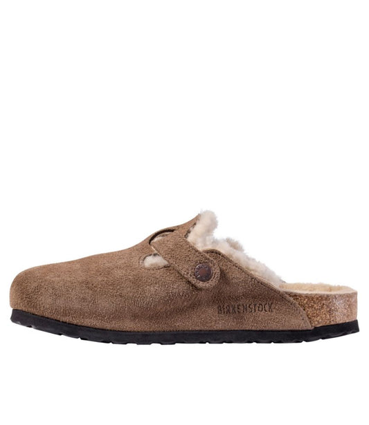 Women's Birkenstock Boston Clogs, Suede Shearling - US 7068