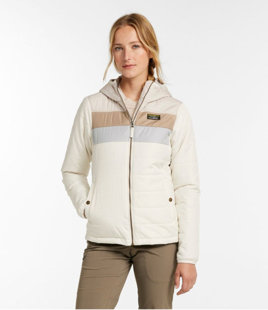 Women's Mountain Classic Puffer Hooded Jacket, Colorblock - US 1072