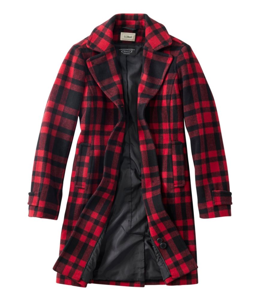 Women's Classic Lambswool Polo Coat, Three-Quarter, Pattern - US 9809
