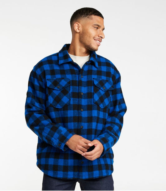 Men's Maine Guide Sherpa Lined Wool Shirt - US 0277