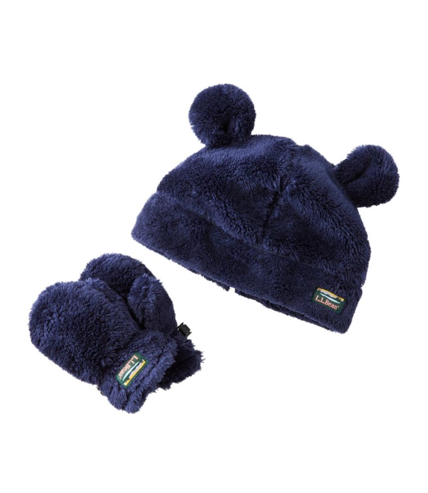 Toddlers' Hi-Pile Hat and Mitten Set - US 7118