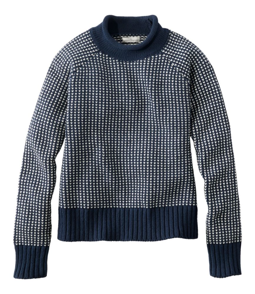 Women's Signature Original Cotton Sweater, Rollneck Novelty - US 8293