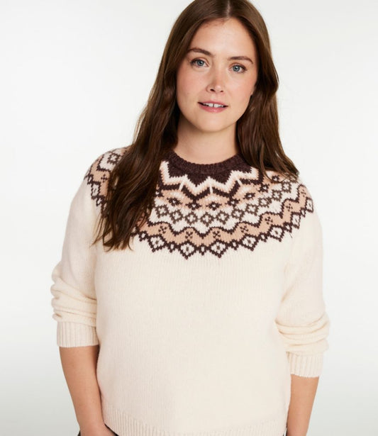 Women's Bean's Classic Ragg Wool Sweater, Crewneck Fair Isle - US 6385