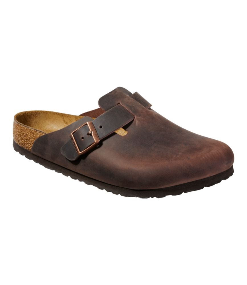 Men's Birkenstock Soft Footbed Boston Clogs, Leather - US 5389