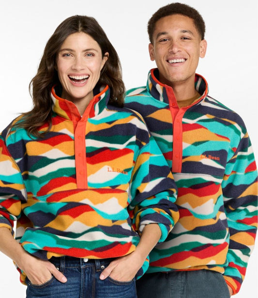 Adults' Bean's Classic Fleece Pullover, Print - US 9574