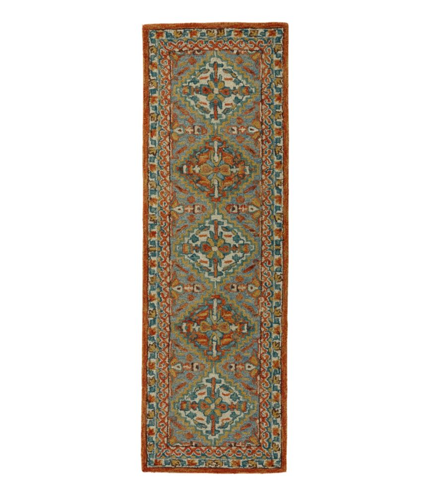 Bordered Medallion Wool Tufted Runner - US 1750