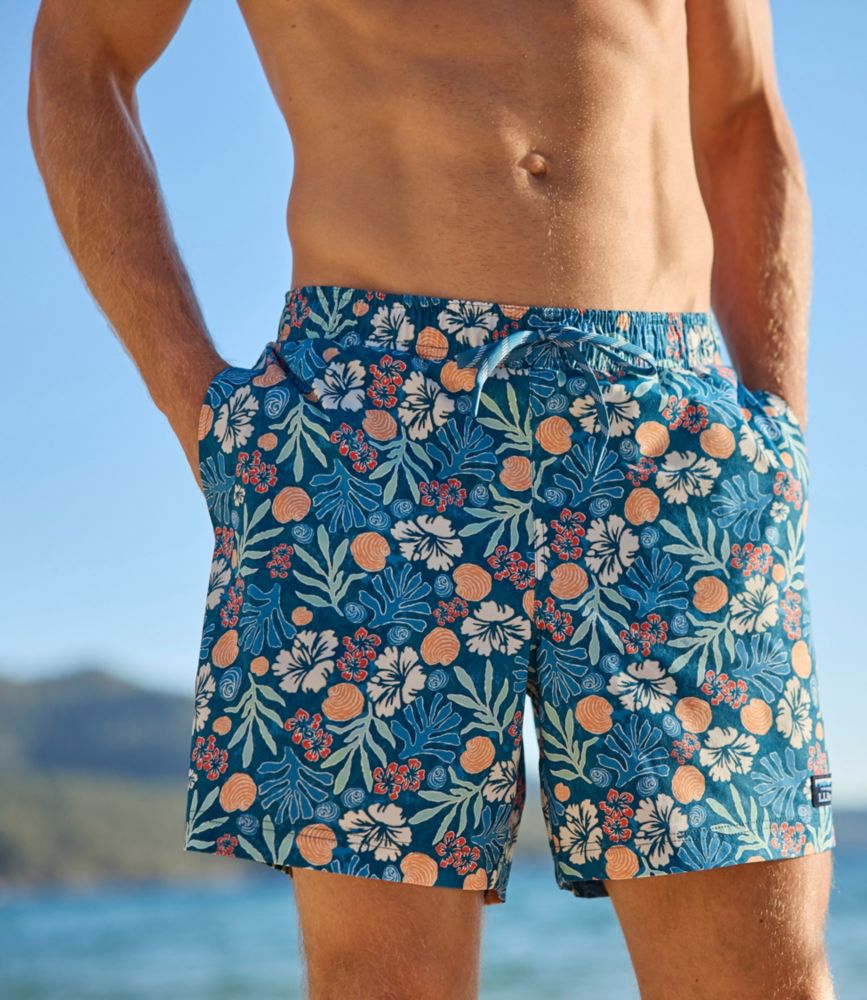 Men's Vacationland Stretch Swim Trunks, Print, 6" - US 3628
