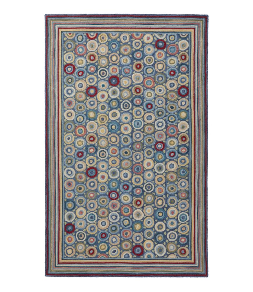 Bean's Wool Hooked Rug, Coins - US 6666