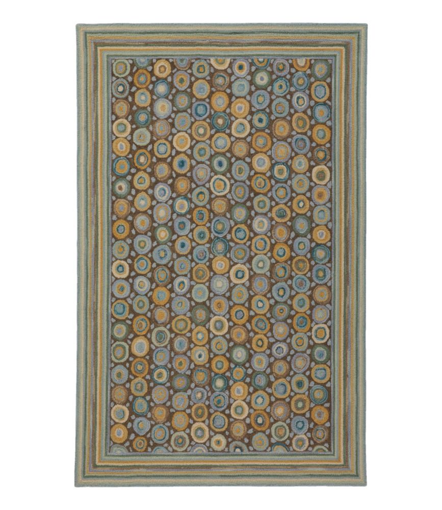 Bean's Wool Hooked Rug, Coins - US 2957