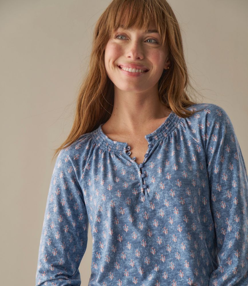 Women's Camden Hills Tee, Three-Quarter-Sleeve Print - US 8219