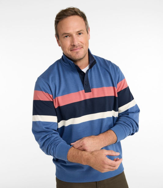 Men's Bean's Vintage Soft Rugby, Mockneck, Chest Stripe - US 6631