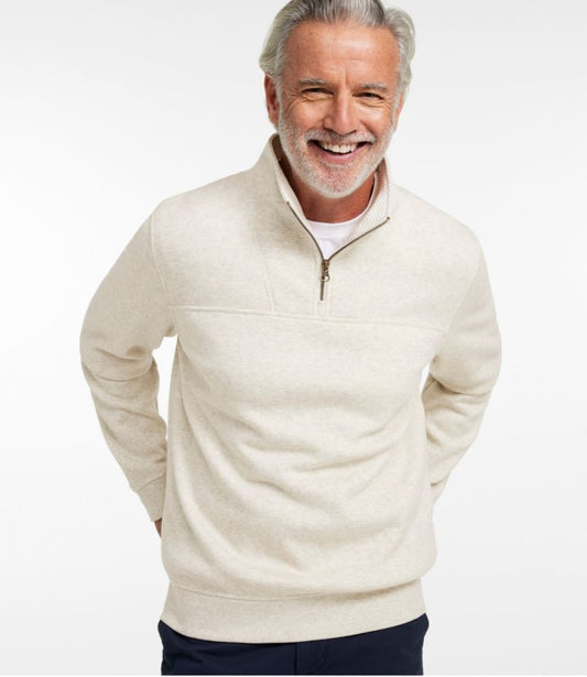 Men's All Seasons Textured Sweats, Quarter-Zip - US 4376