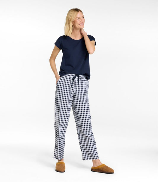 Women's Bean's Seacoast Seersucker Pajama Pant Set - US 0035