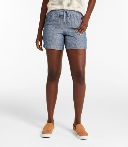 Women's Premium Washable Linen Shorts, Mid-Rise 6" - US 7671