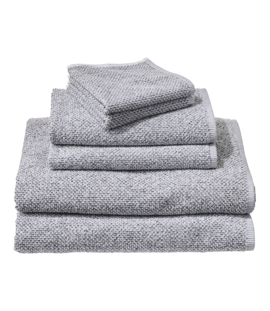 Organic Textured Cotton Towel Set, Marled - US 5602