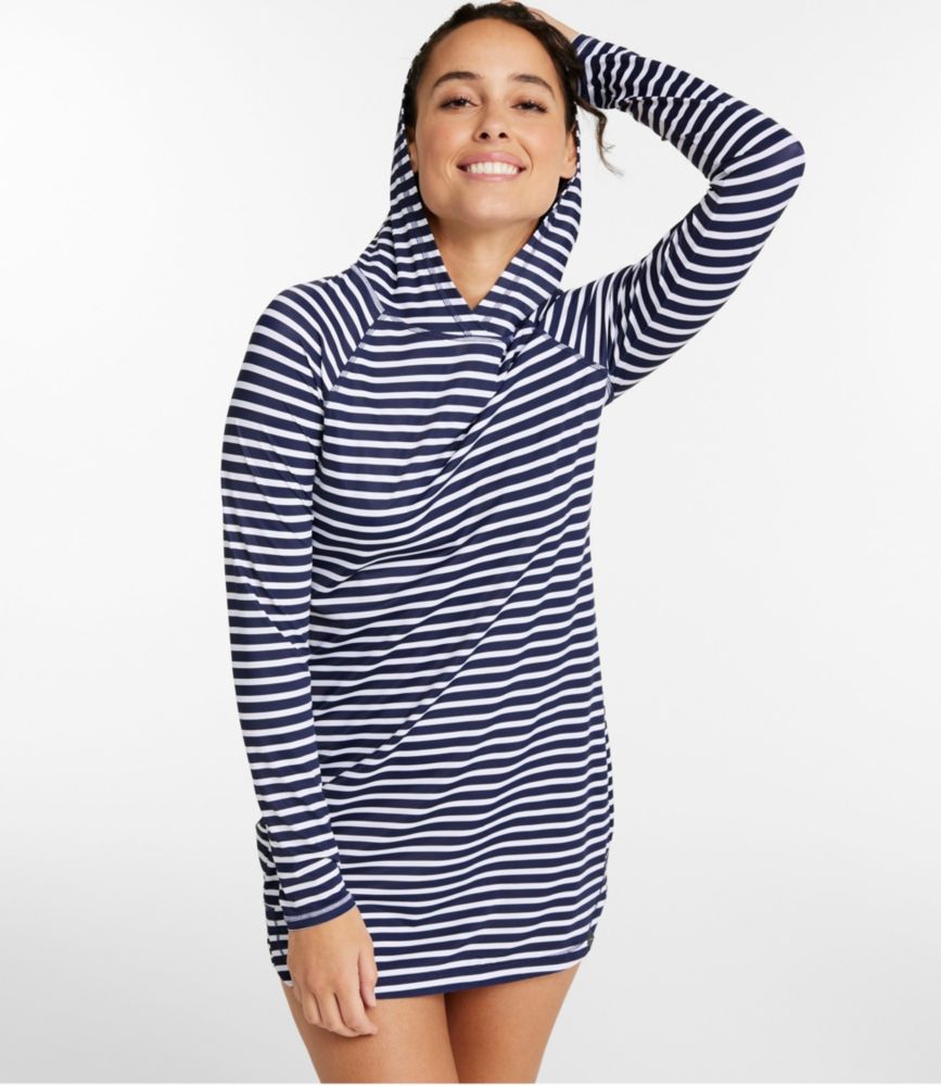Women's SunSmart® UPF 50+ Sun Shirt, Hooded Tunic Print - US 0906