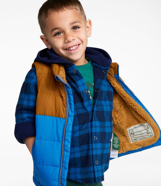 Toddlers' Bean's Down Vest, Colorblock - US 9370