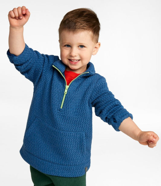 Toddlers' Ridgeknit Pullover, Glow-in-the-Dark Quarter-Zip - US 1199