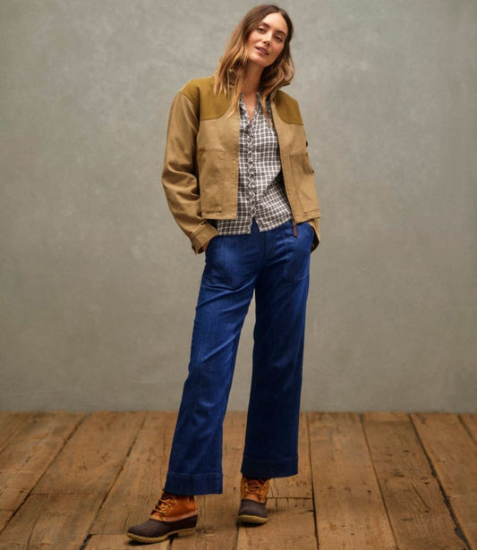 Women's Signature Utility Jeans, Mid-Rise Wide-Leg Ankle - US 5895