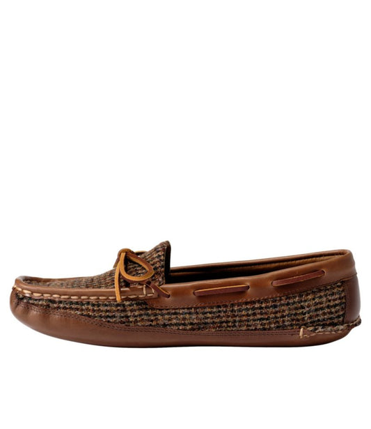 Men's Double Sole Slippers, Harris Tweed - US 9123