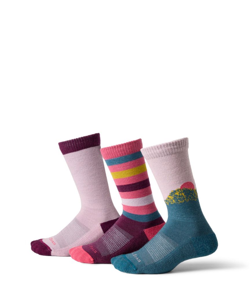 Kids' Camden Trail Socks, 3-Pack - US 9466