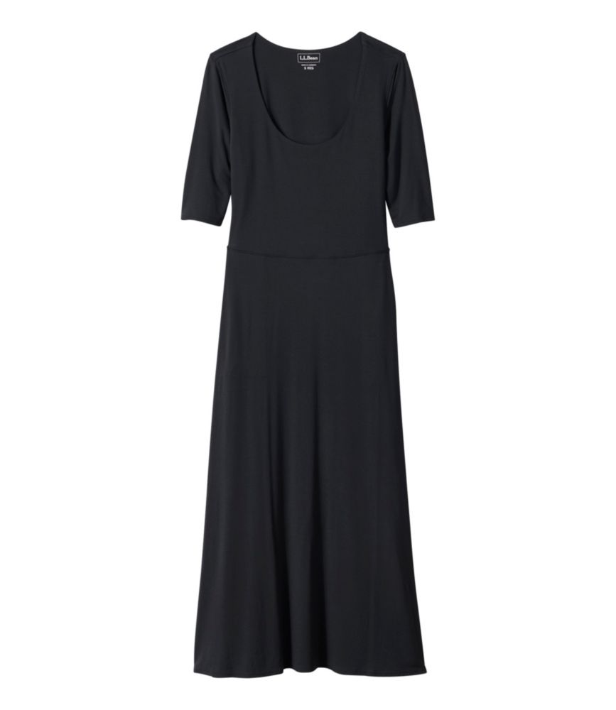 Women's Summer Knit Dress, Three-Quarter-Sleeve Scoopneck - US 8816