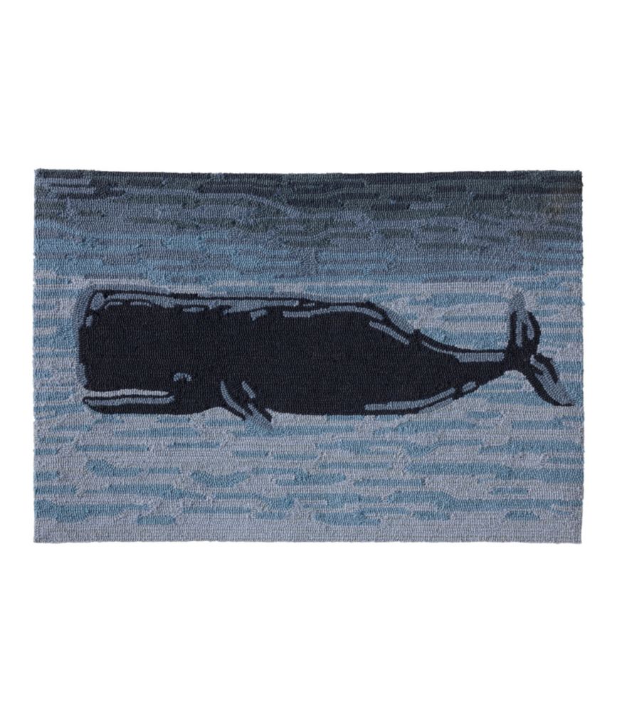 Indoor/Outdoor Vacationland Rug, Coastal Whale - US 6561