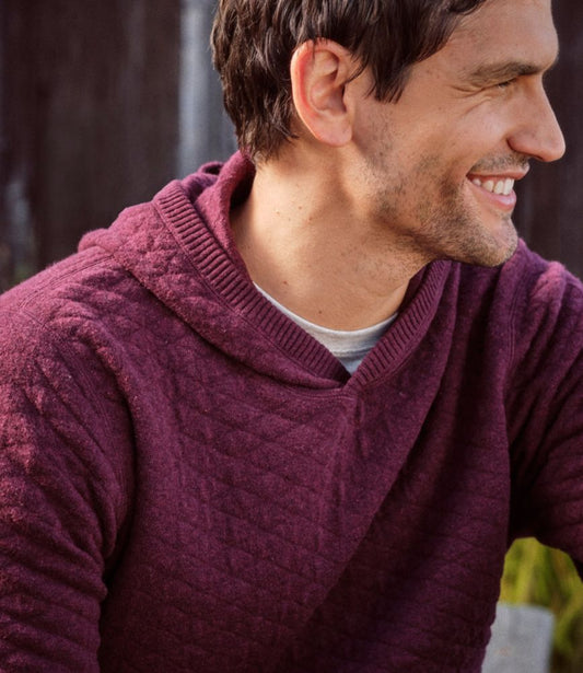 Men's Quilted Hoodie Sweater - US 3330