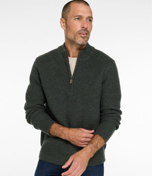 Men's Heritage Honeycomb Sweater, Quarter-Zip - US 8560