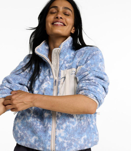 Women's Mountainside Fleece Ripstop Overlay Jacket, Print - US 9174