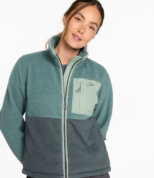 Women's Mountainside Fleece Ripstop Overlay Jacket, Colorblock - US 5577