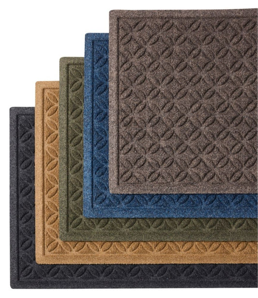 Heavyweight Recycled Waterhog Mat Runner, Geometric Rings - US 0655
