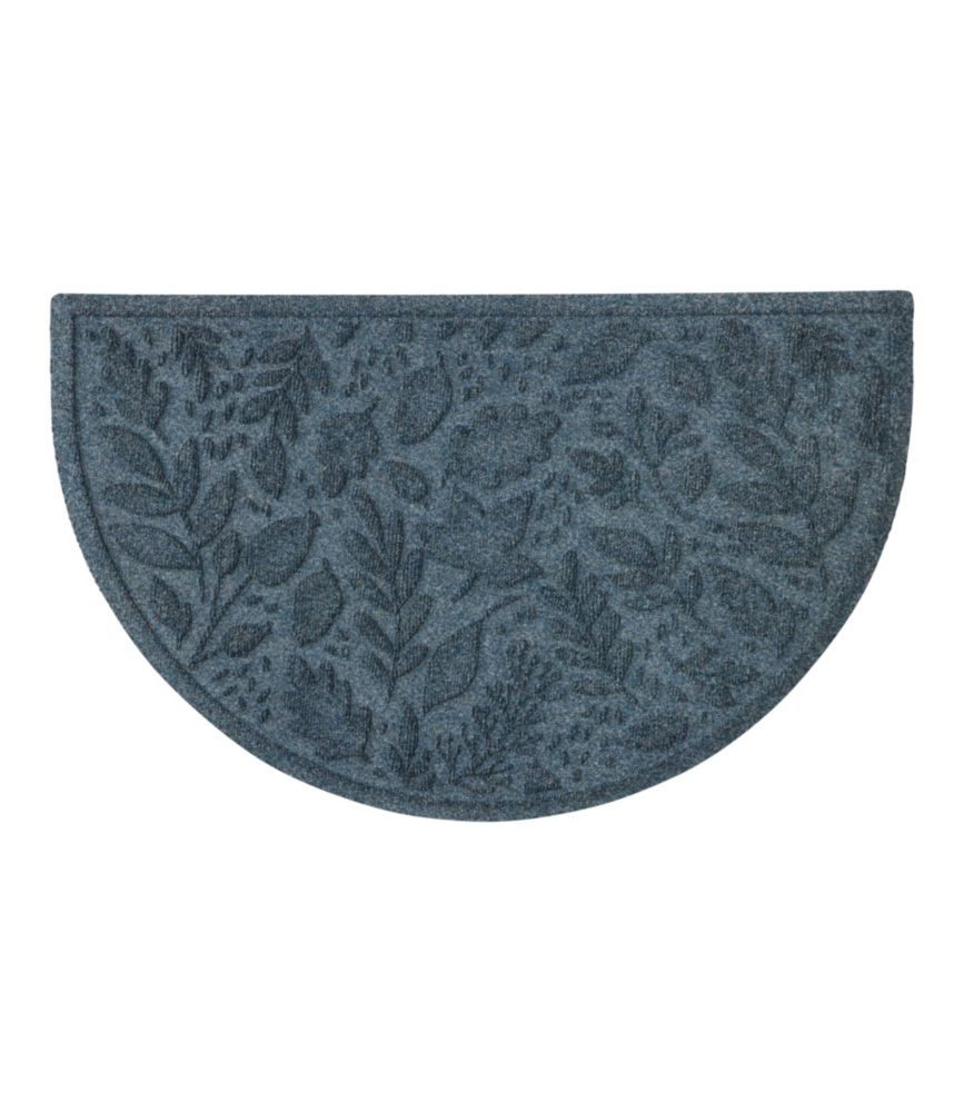 Everyspace Recycled Waterhog Doormat, Half Round, Foliage - US 7376