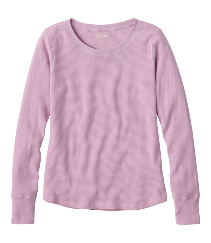 Women's Waffle-Knit Top, Long-Sleeve Jewelneck - US 0608