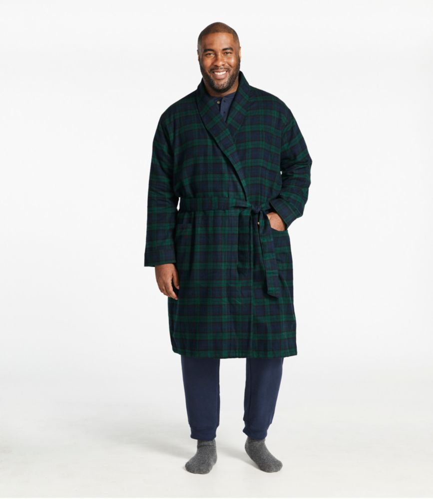 Men's Scotch Plaid Flannel Robe - US 1339