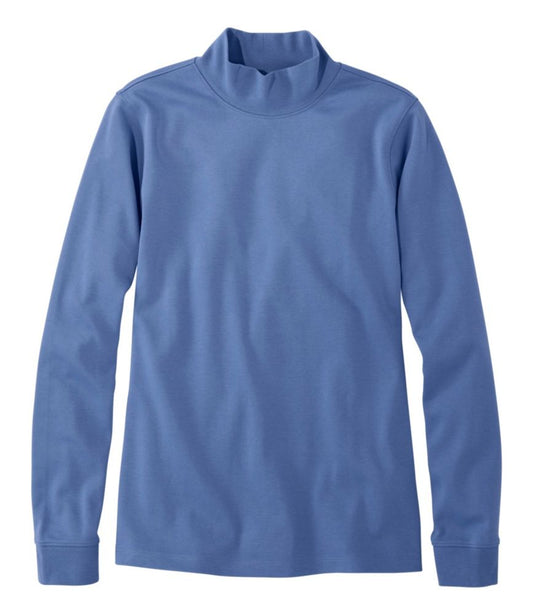 Women's L.L.Bean Interlock Mock-Turtleneck, Long-Sleeve - US 5128